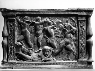 Putti Bacchanal, panel from the base of 