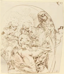 Holy Family with Saint Anne and Female Head in Profile