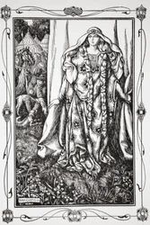 At the door of one.. stood a lady, 1905