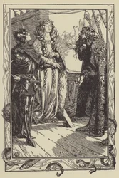 King Anguish Gives Isolt to Sir Tristram (Lithograph)