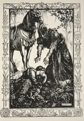 Palamides appeared before her, illustration from 