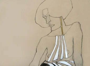 Abstract Golden Woman
