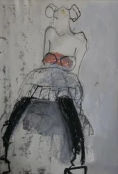 Abstract Seated Dancer