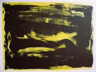 Bold Yellow Dark Abstract