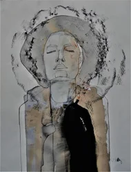 Contemplative Woman in Hat