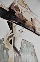 Elegant Hat Fashion Portrait