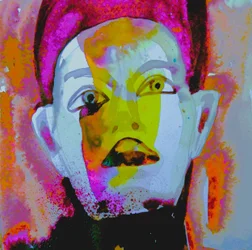 Expressive Neon Portrait