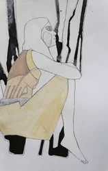 Pensive Woman Sitting
