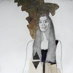 Woman With Golden Leaves