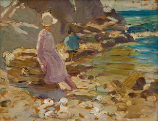 Woman and Child on the Rocks