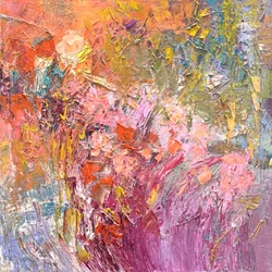 Vibrant Impasto Flowers