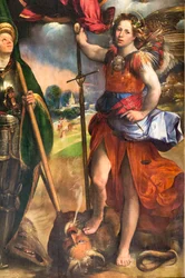 Madonna with Infant Jesus and St. George and St. Michael Archangel (detail)