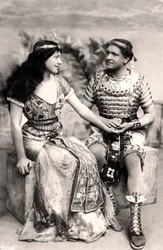 Ruth Vincent 1877-1955 and Roland Cunningham in a scene from Amasis, early 20th century