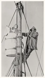 Commander Frank Wild at the Masthead, during the Endurance Expedition to the Antarctic, 1914-1916
