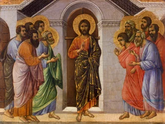 Christ Appears to Apostles Behind Closed Doors, Detail from Episodes from Christ