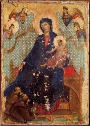 The Madonna of the Franciscans or “Madonna and Child with Franciscan monks and angels”, Duccio di Buoninsegna (1255-1318/9), 1300, 23.5 x 16 cm, Siena, Pinacoteca Nazionale
