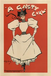 Poster for the musical comedy A Gaiety Girl by Sidney Jones, 1895