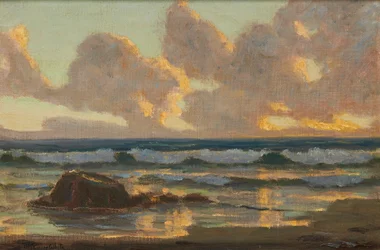 Waves Breaking, Sunset