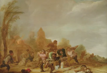 Brawl between Soldiers and Peasants
