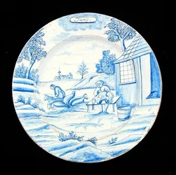 Delftware Plate Depicting the Month of June