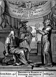 Frontispiece of Dialogus De Systemate Mundi by Galileo (Edition Published in 1641)