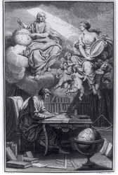 Frontispiece of Elemens de la Philosophie de Neuton by Voltaire published in Amsterdam, 1738