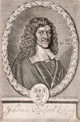 Portrait of John Playford (1623-86) engraved by Frederick Hendrick van Hove (c.1628-98)