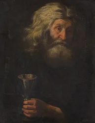 Portrait of a Man Holding a Silver Cup