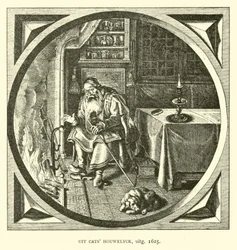 Scene from Houwelick, by Jacob Cats, 1625