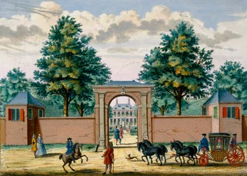 View of Akredam House, from Het Zeganpralent Kennemerlant by Hendrick de Leth and Matthias Brouerius Van Nidek, published c.1700-1730