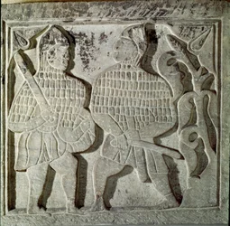 Seljukide Art: low relief representing two warriors