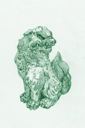 Green Foo Dog Guardian