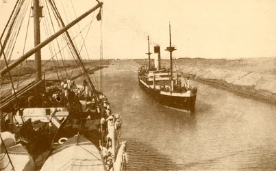 Steamers Passing in the Suez Canal