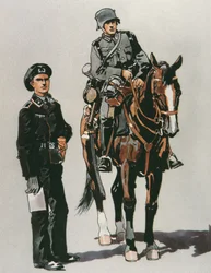 Tank Officer and Mounted Soldier of the German Army