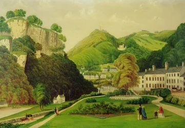 Matlock Bath from the Grounds of the Bath Hotel, 1895