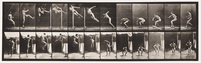 Plate 158. Jumping; Running Twist High Jump (Shoes)