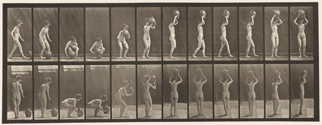 Plate 222. Stooping and Lifting Water Jar to Head and Turning
