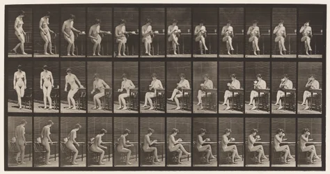 Plate 238. Sitting on Chair, Crossing Legs, Drinking from Tea Cup