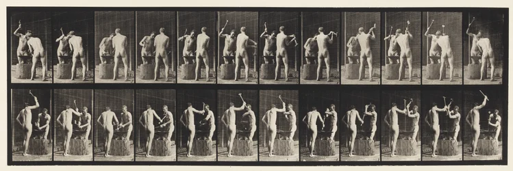 Plate 375. Blacksmiths, Two Models, Hammering on Anvil