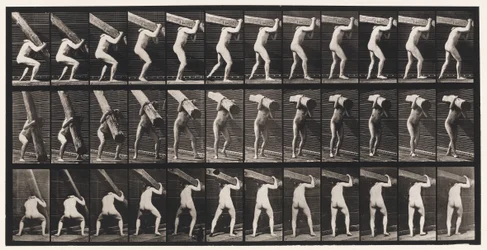 Plate 383. Lifting A Log on Shoulder