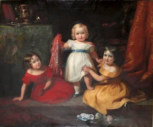 Group Portrait of John Scott, Later 3rd Earl of Eldon, and His Sisters Lady Selina Scott and Lady Gertrude Scott