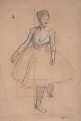 A Ballet Dancer in Position Facing Three-Quarters Front