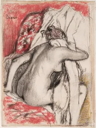 After the Bath: Seated Woman Drying Herself