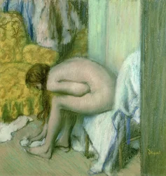 After the Bath, Woman Drying her Left Foot