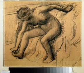 After the Bath (Drawing by Edgar Degas)