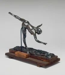 Arabesque over the Right Leg, Right Hand near the Ground, Left Arm Outstretched