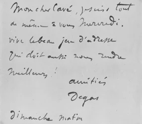 Autographed Letter to Albert Boulanger-Cave