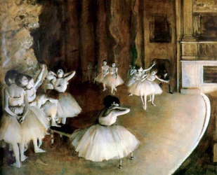 Ballet Rehearsal on Stage, 1874