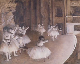 Ballet Rehearsal on the Stage
