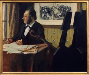 Portrait of Louis-Marie Pilet (1815-1877), cellist in the orchestra of the Opera
